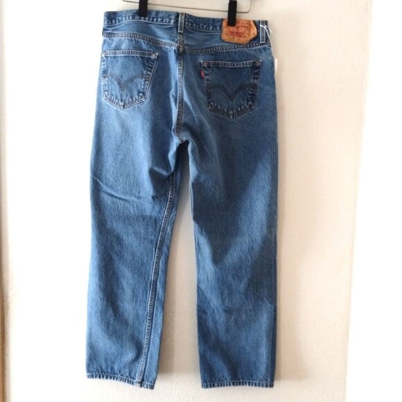 Levi's 501XX Button Fly Straight Leg Mens Jeans Tag Size 38x36 Grade B! 10b - Picture 2 of 3